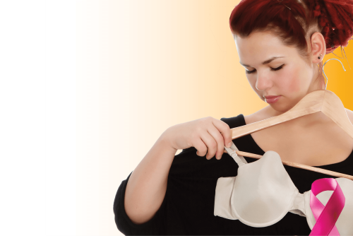 woman fitting bra